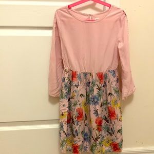Pink multi coloured floral GAP girls dress